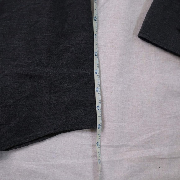 Hugo Boss Slim Fit Long Sleeve Button-Up Shirt Dark Gray Size 41/16 Turkey - Picture 5 of 8